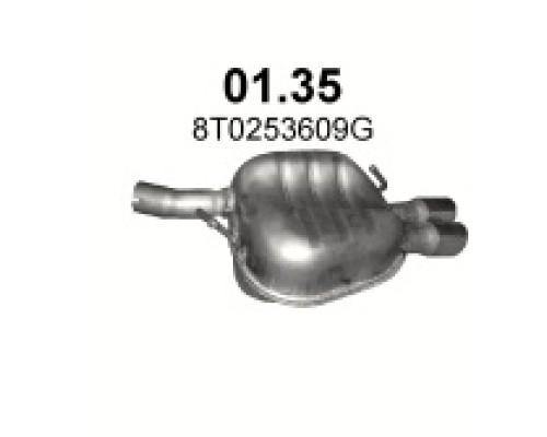 Глушитель задняя часть Audi