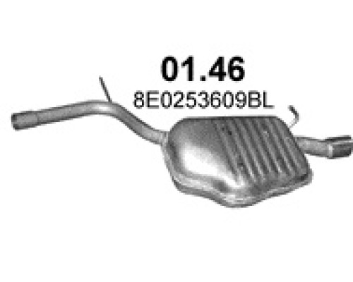 Глушитель задняя часть Audi