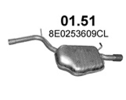 Глушитель задняя часть Audi