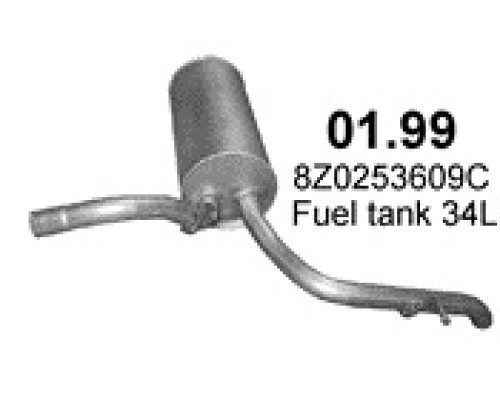 Глушитель задняя часть Audi