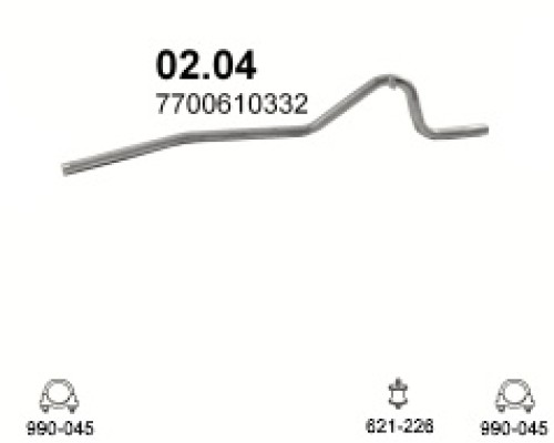Труба выхлопная Renault R12
