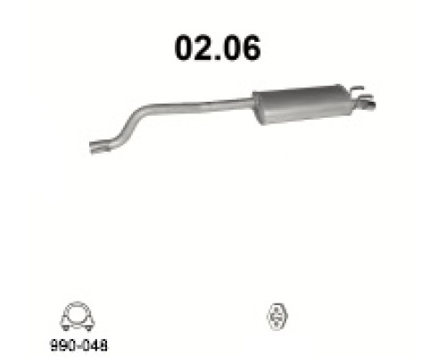 Глушитель задняя часть Dacia Solenza