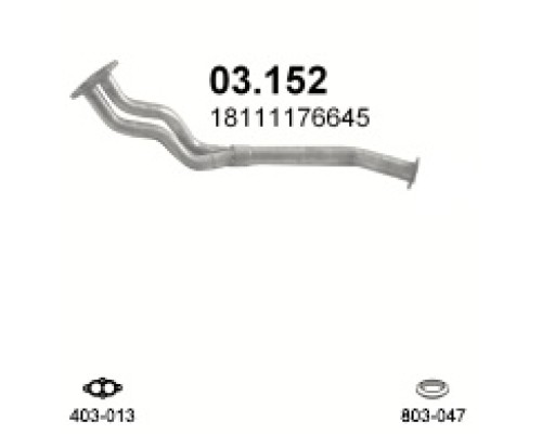 Труба выхлопная BMW 3