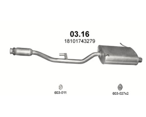 Глушитель задняя часть BMW