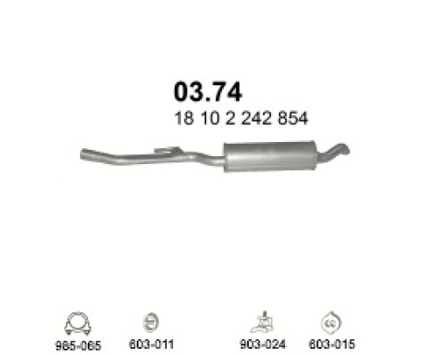 Глушитель задняя часть BMW