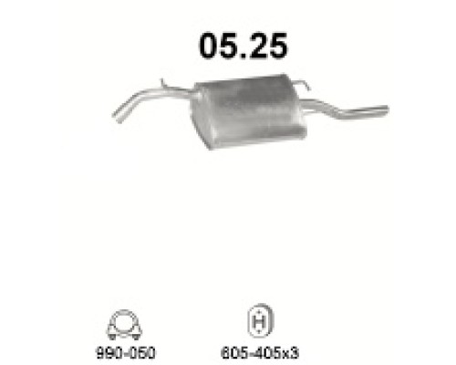 Глушитель задняя часть Daewoo Nubira