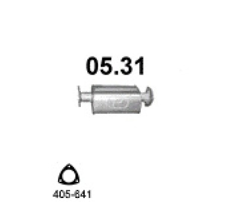 Глушитель средняя часть Daewoo Evanda