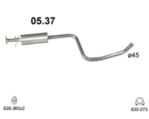 Глушитель средняя часть Daewoo Nubira