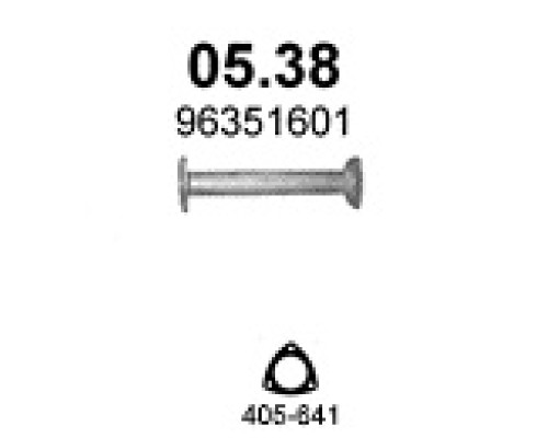 Труба выхлопная Daewoo Tacuma