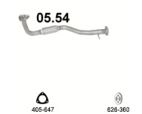 Труба выхлопная Daewoo Nubira