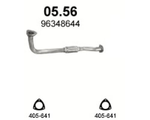 Труба выхлопная Daewoo Leganza