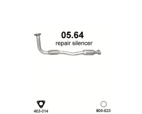 Глушитель средняя часть Daewoo Matiz