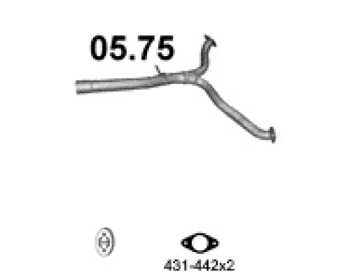 Труба выхлопная Chevrolet Captiva