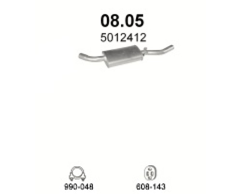 Глушитель задняя часть Ford Escort