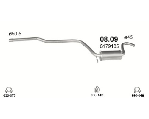 Глушитель средняя часть Ford Escort