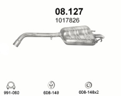 Глушитель задняя часть Ford Escort