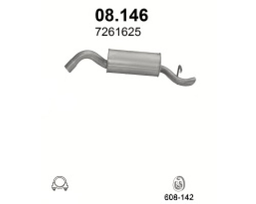 Глушитель задняя часть Ford Escort