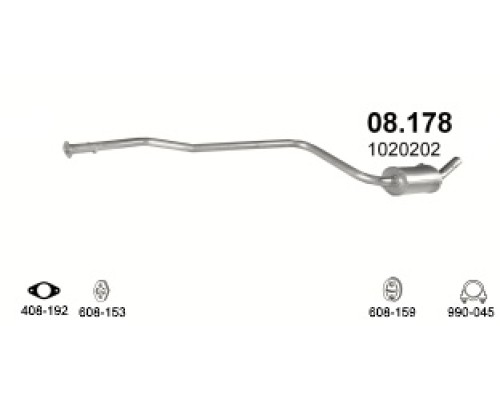 Глушитель средняя часть Ford Fiesta