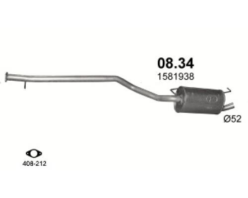 Глушитель средняя часть Ford Transit Tourneo