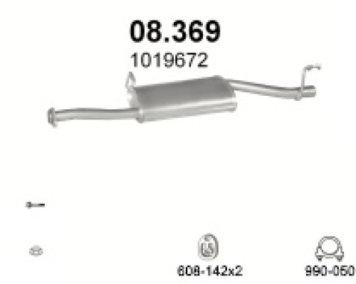 Глушитель средняя часть Ford Transit