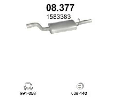 Глушитель задняя часть Ford Granada