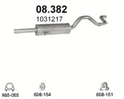 Глушитель задняя часть Ford Transit