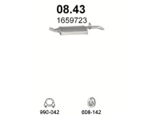 Глушитель задняя часть Ford Fiesta