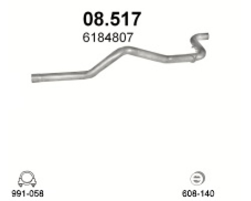 Труба выхлопная Ford Transit