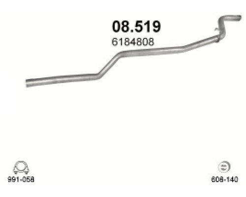 Труба выхлопная Ford Transit