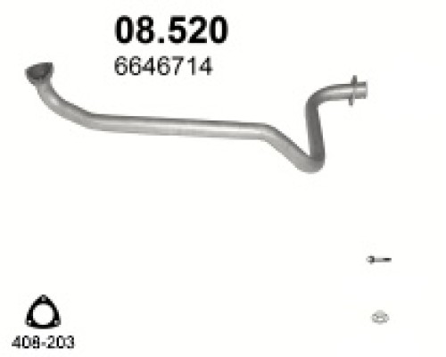 Труба выхлопная Ford Transit