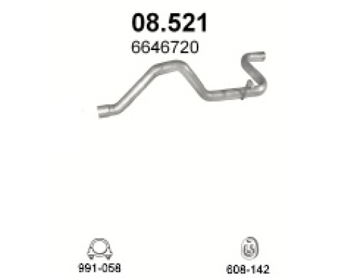 Труба выхлопная Ford Transit