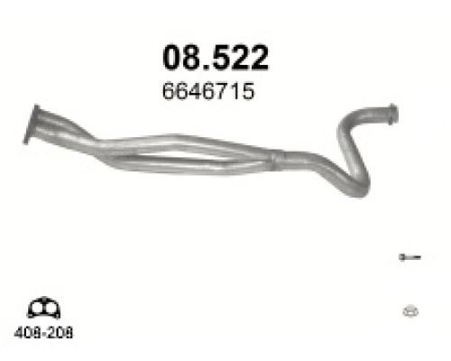 Труба выхлопная Ford Transit