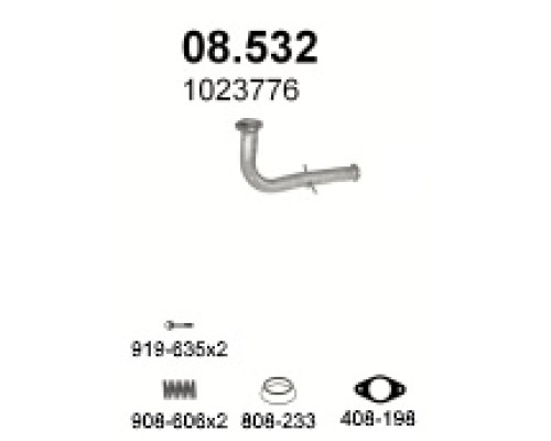 Труба выхлопная Ford Mondeo