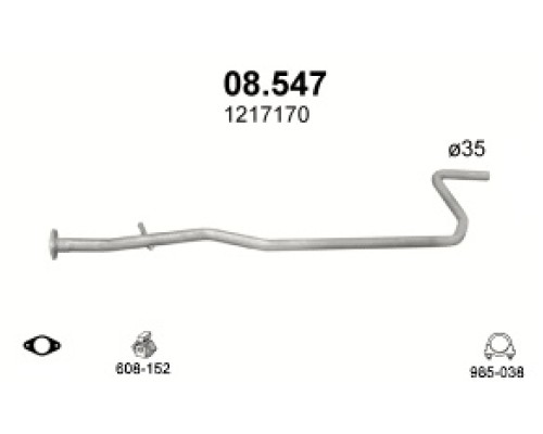 Труба выхлопная Ford Ka