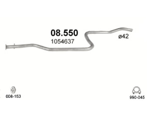 Труба выхлопная Ford Fiesta