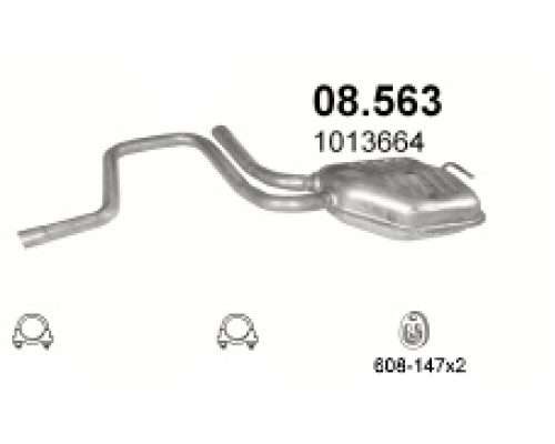 Глушитель задняя часть Ford Mondeo