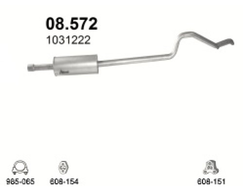 Глушитель задняя часть Ford Transit