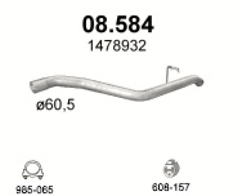 Труба выхлопная Ford Focus