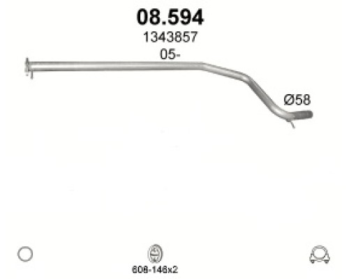 Труба выхлопная Ford Mondeo