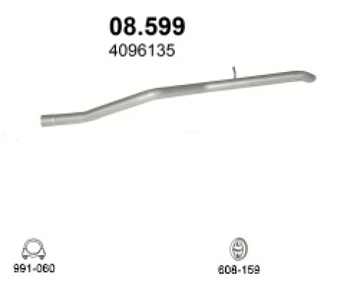 Труба выхлопная Ford Transit