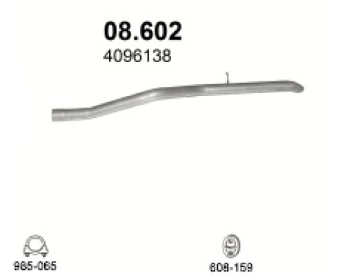 Труба выхлопная Ford Transit