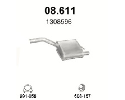 Глушитель задняя часть Ford Focus