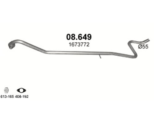 Труба выхлопная Ford Fiesta