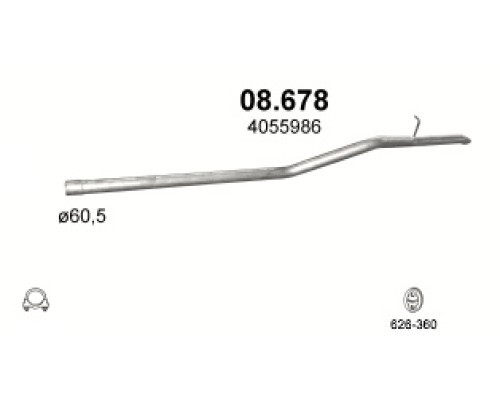 Труба выхлопная Ford Transit