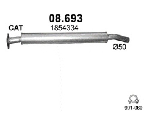 Глушитель средняя часть Ford Focus C-Max