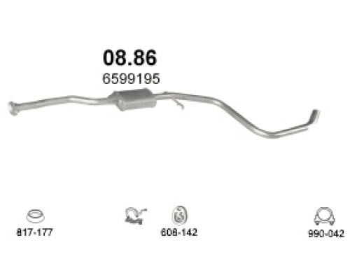 Глушитель средняя часть Ford Escort