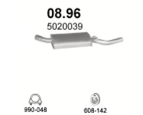 Глушитель задняя часть Ford Escort