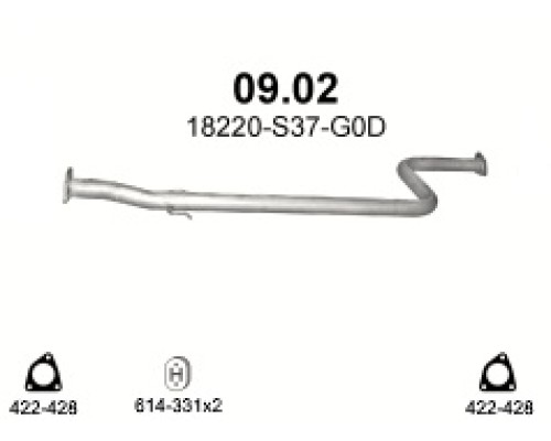 Труба выхлопная Honda Accord