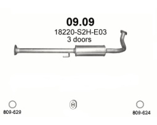 Глушитель средняя часть Honda HR-V