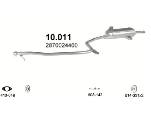 Глушитель задняя часть Hyundai Pony